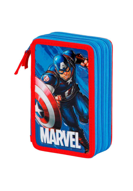 Plumier triple CAPITAN AMERICA
