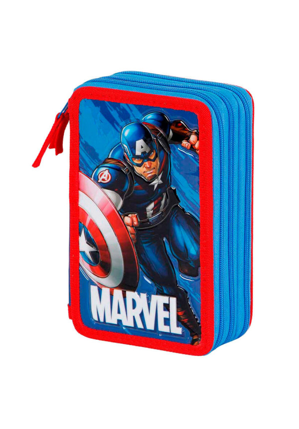 Plumier triple CAPITAN AMERICA