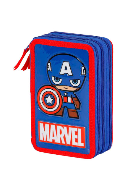 Plumier triple CAPITAN AMERICA