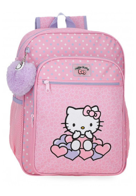Mochila 38cm HELLO KITTY hearts & dots