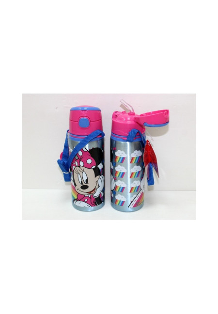 Botella 600ml correa MINNIE rainbow