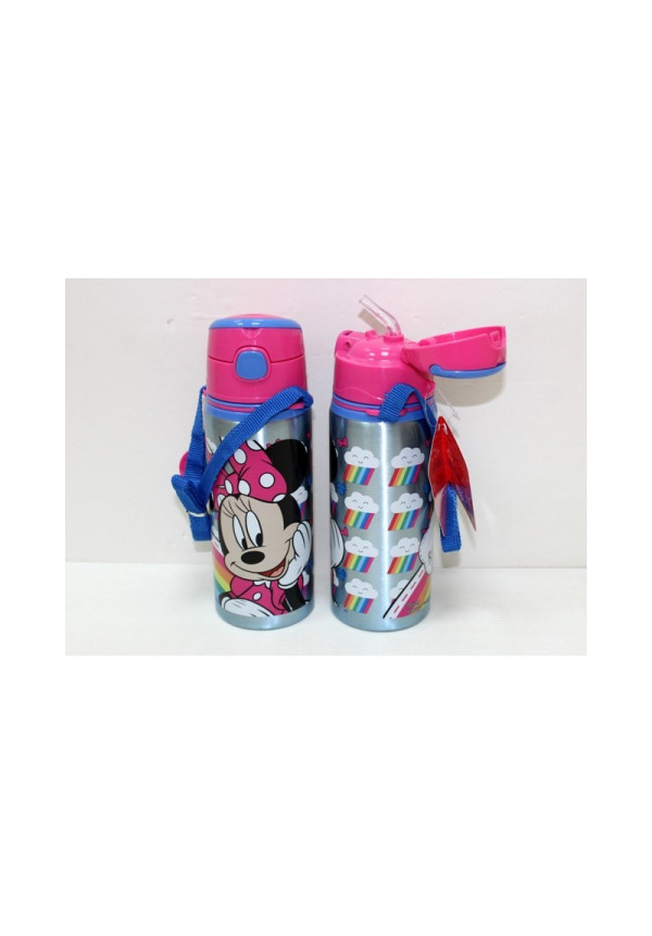 Botella 600ml correa MINNIE rainbow
