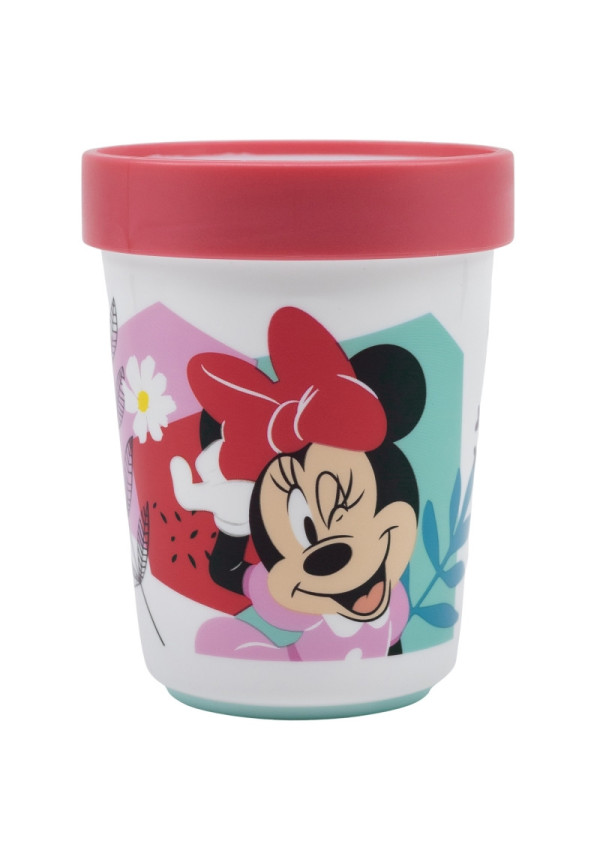 Vaso 260ml antidesliz. MINNIE flowers