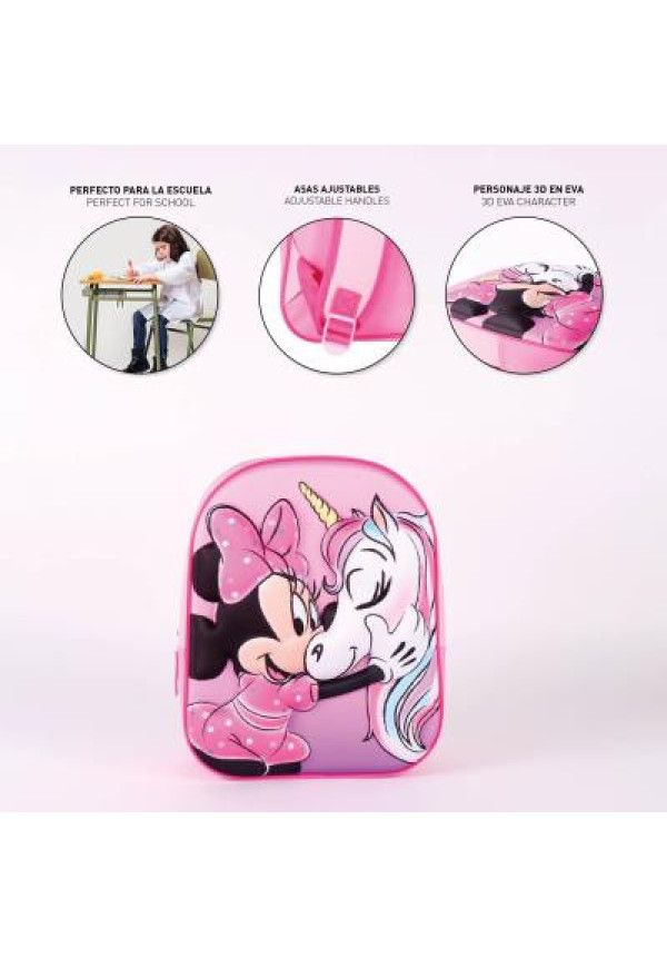 Mochila 31cm 3D MINNIE unicorn