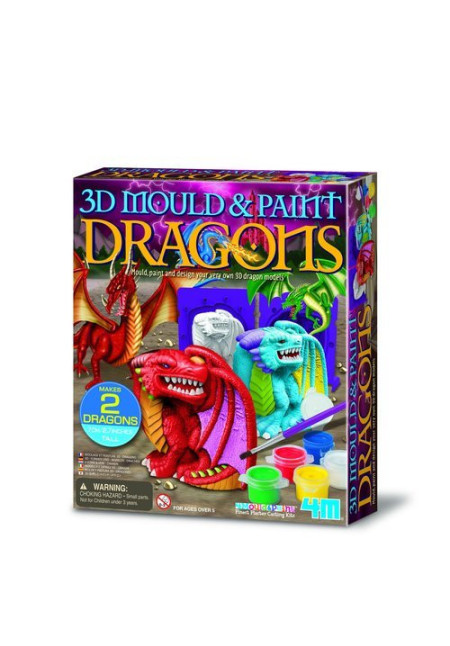 Juego moldea y pinta DRAGONES