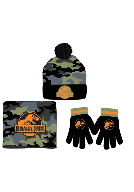 Set gorro guante braga JURASSIC