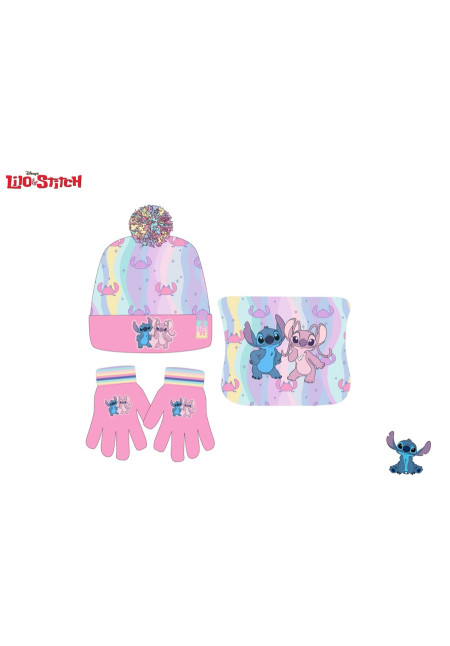 Set gorro guante braga STITCH