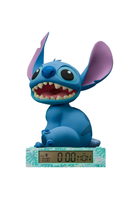 Lampara 3D + despertador STITCH