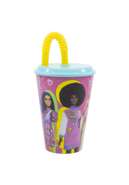 Vaso caña 430ml BARBIE