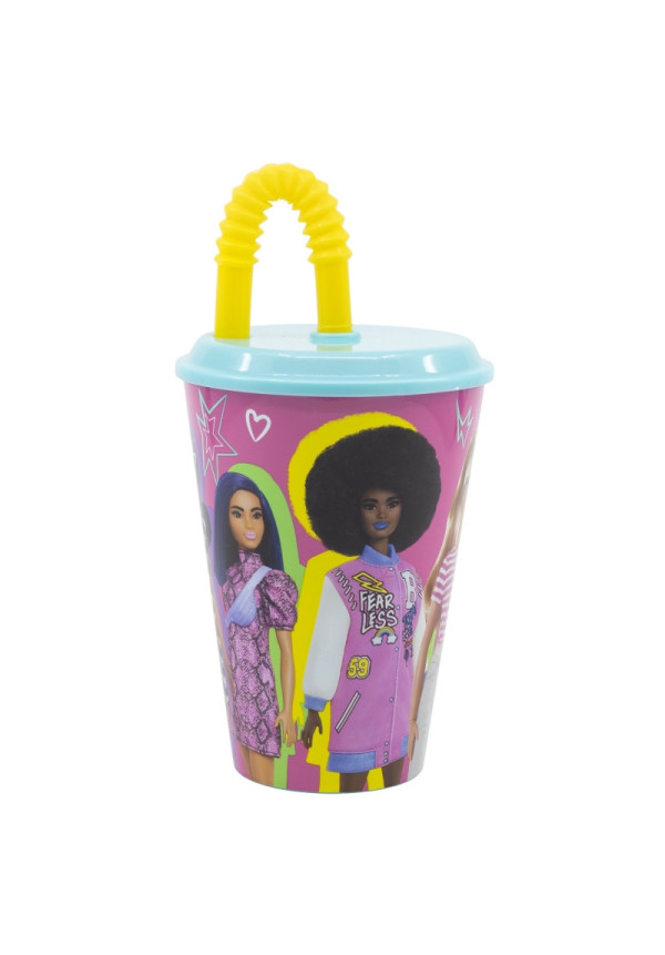 Vaso caña 430ml BARBIE