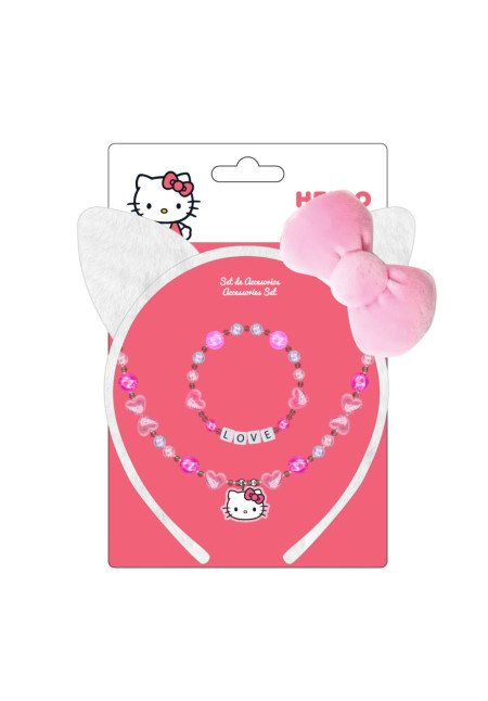 Set diadema + joyas HELLO KITTY