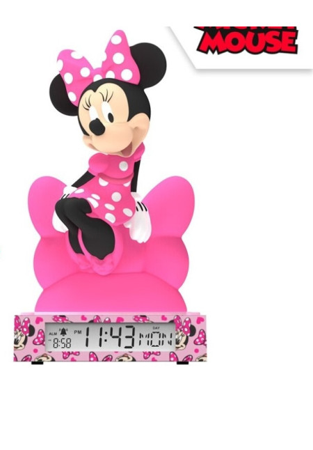 Lampara 3D + despertador MINNIE