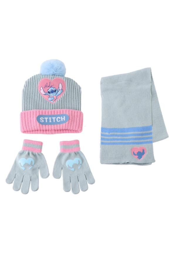 Set gorro guante bufanda STITCH