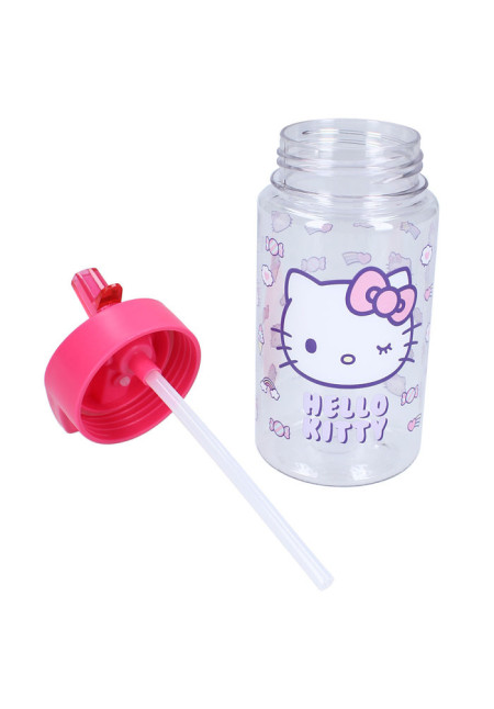 Botella pajita 450ml HELLO KITTY