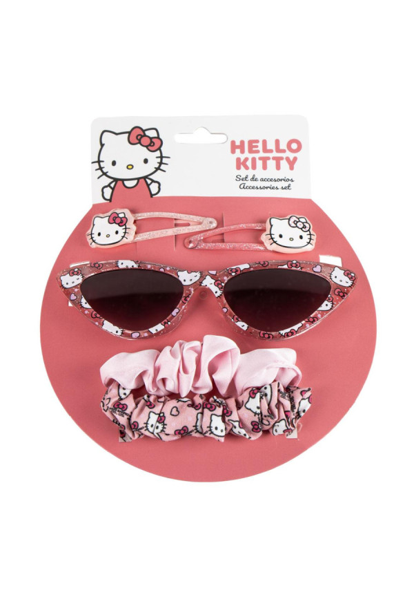 Set pelo + gafas HELLO KITTY
