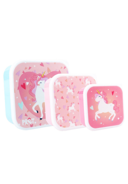 Set 3 tuppers UNICORNIO