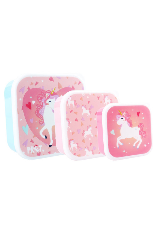 Set 3 tuppers UNICORNIO