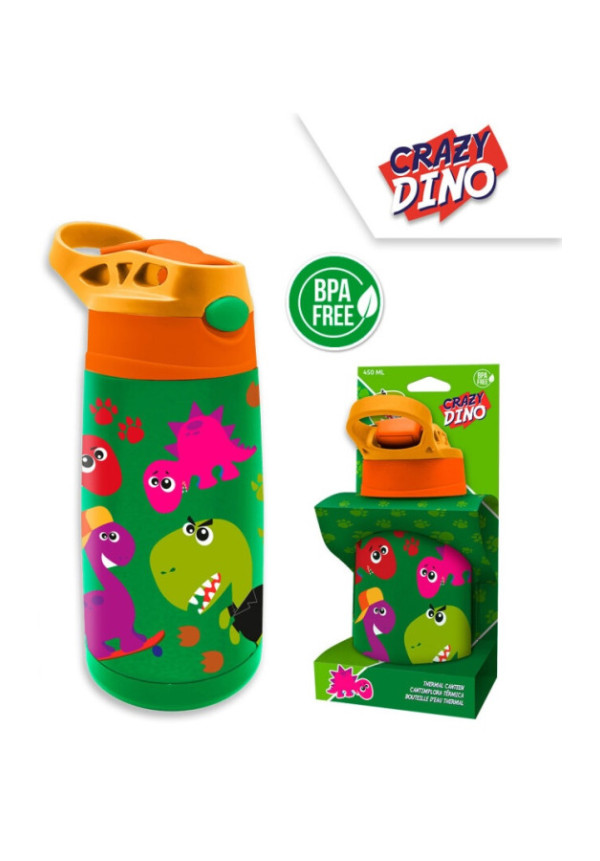 Botella SS 450ml DINO
