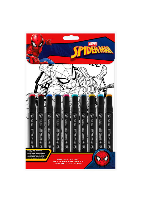 Set colorear numeros SPIDER