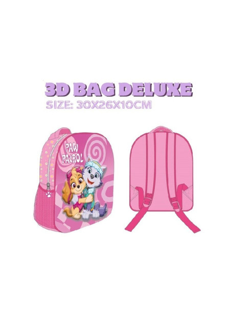 Mochila 30cm 3D PAW rosa