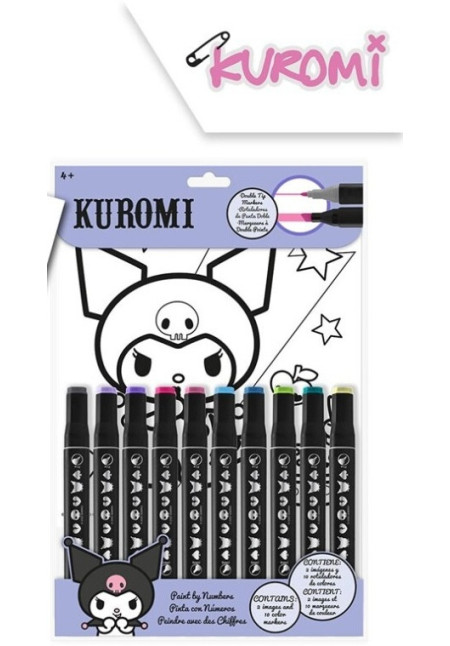 Set colorear numeros KUROMI