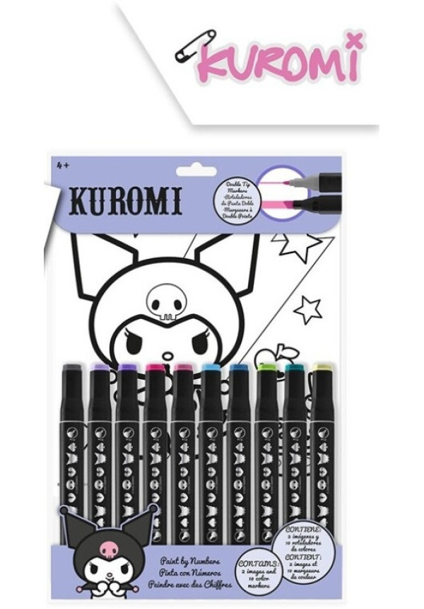Set colorear numeros KUROMI