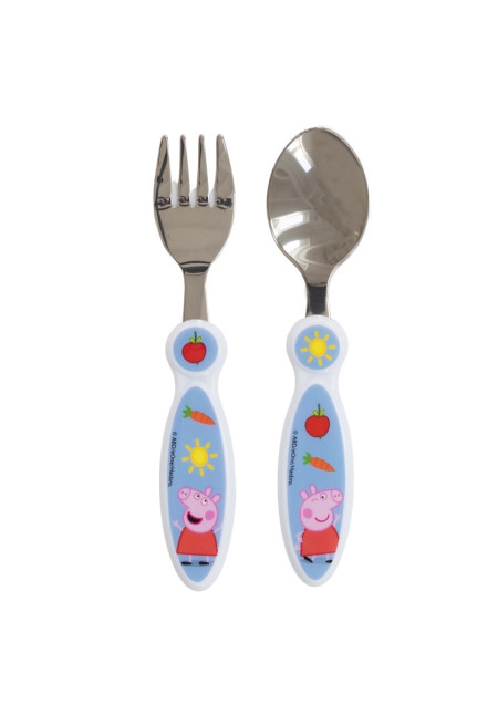Set cubiertos metal PEPPA