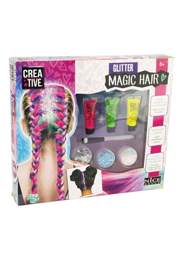 Glitter magic hair