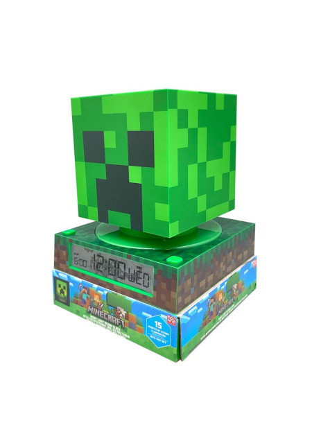 Lampara 3D + despertador MINECRAFT