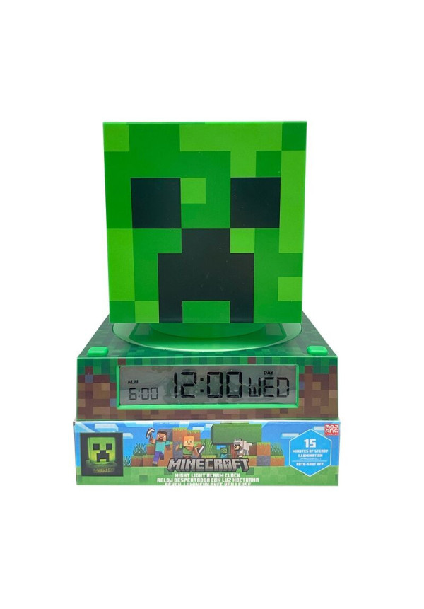 Lampara 3D + despertador MINECRAFT