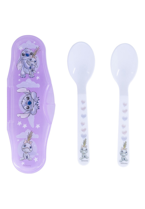 Estuche 2 cubiertos bebe STITCH