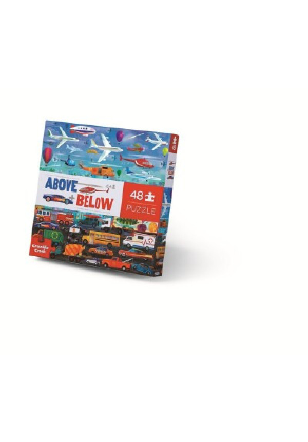 Puzzle 48pc above + below COCHES Y AVIONES