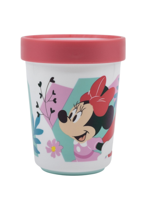 Vaso 260ml antidesliz. MINNIE flowers