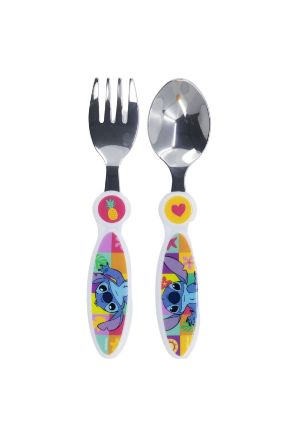 Set cubiertos metal STITCH