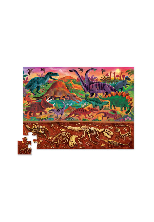 Puzzle 48pc above + below DINOS