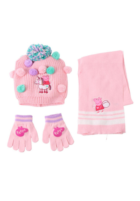 Set gorro guante bufanda PEPPA