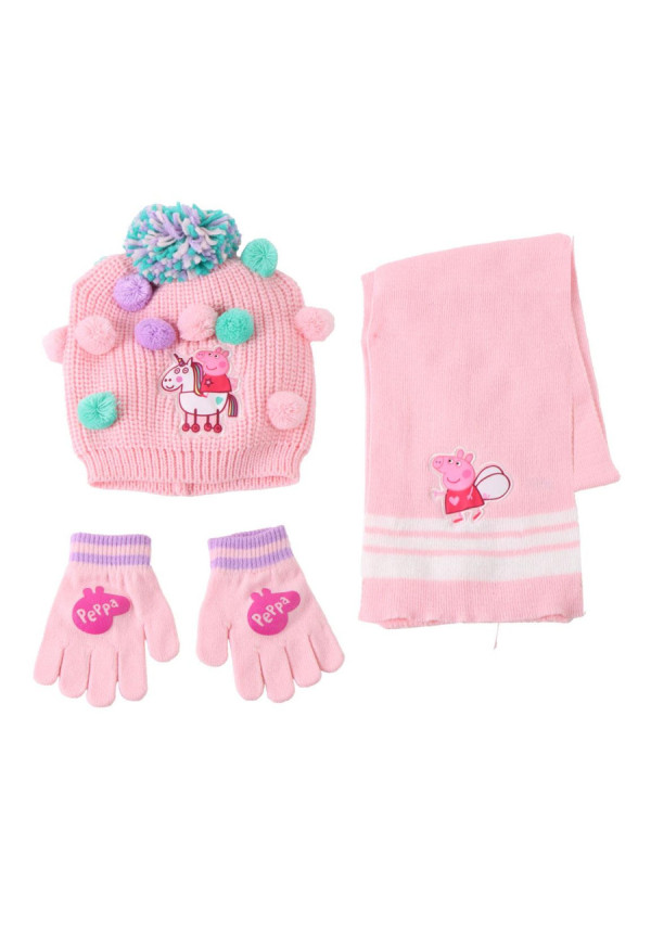Set gorro guante bufanda PEPPA