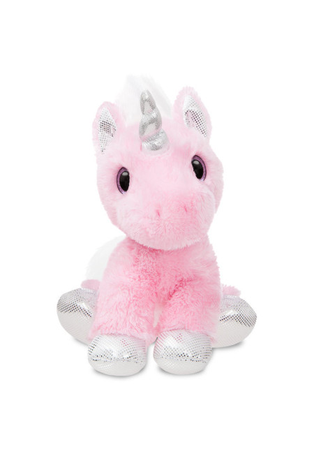 Peluche unicornio rosa brillo