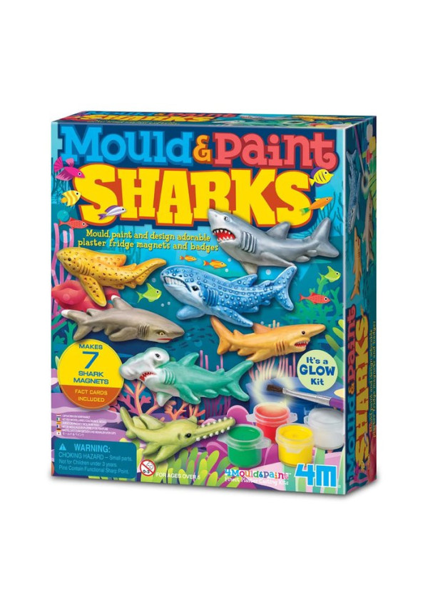 Juego moldea y pinta magnetico TIBURONES