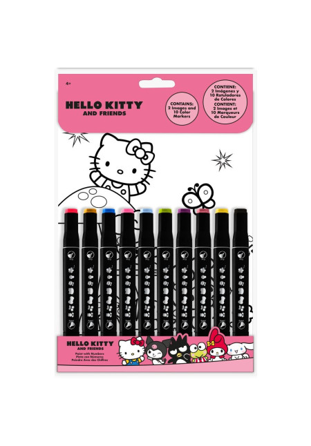 Set colorear numeros HELLO KITTY