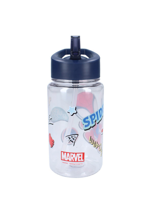 Botella pajita 450ml SPIDEY