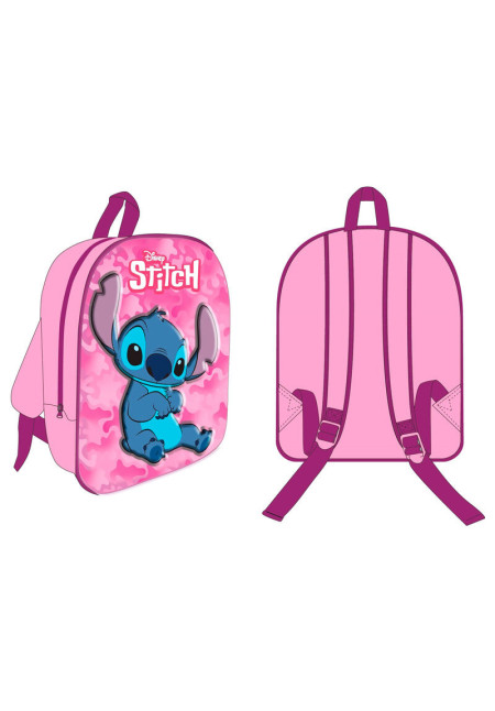 Mochila 3D STITCH rosa 