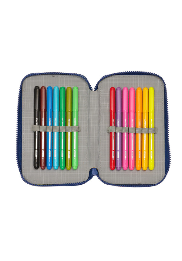Plumier doble SPIDER neon