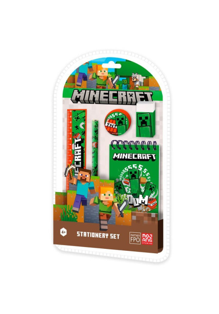 Set papeleria 5pc MINECRAFT