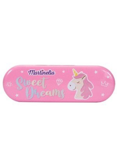 Estuche metálico pintauñas + stickers UNICORNIO