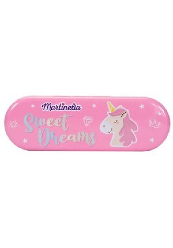 Estuche metálico pintauñas + stickers UNICORNIO