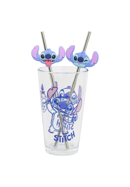 Set vaso pajitas 480ml STITCH
