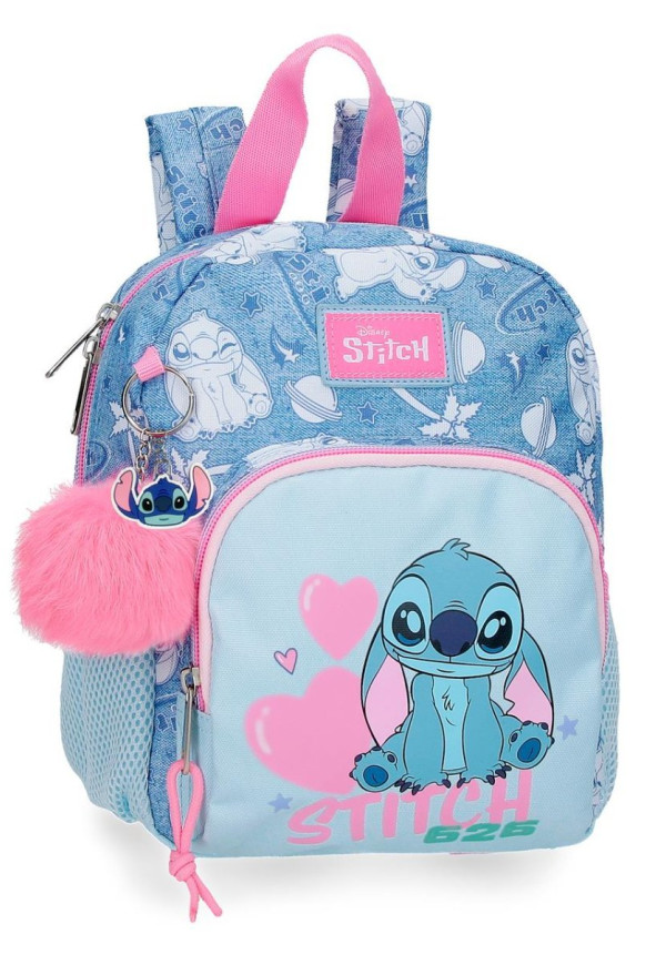 Mochila 24cm STITCH hearts