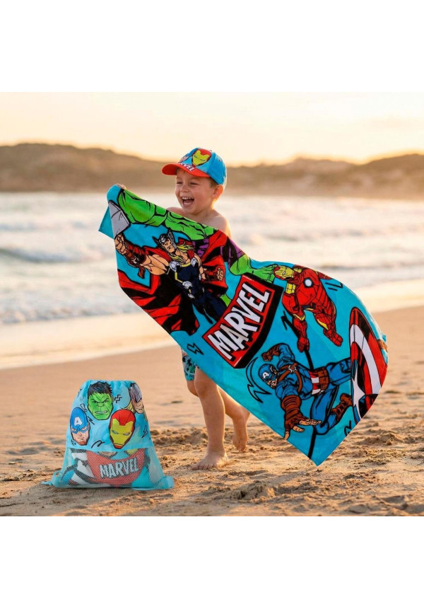 Saquito toalla + gorra AVENGERS