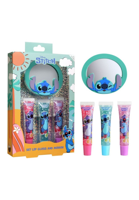 Set brillo labios + espejo STITCH